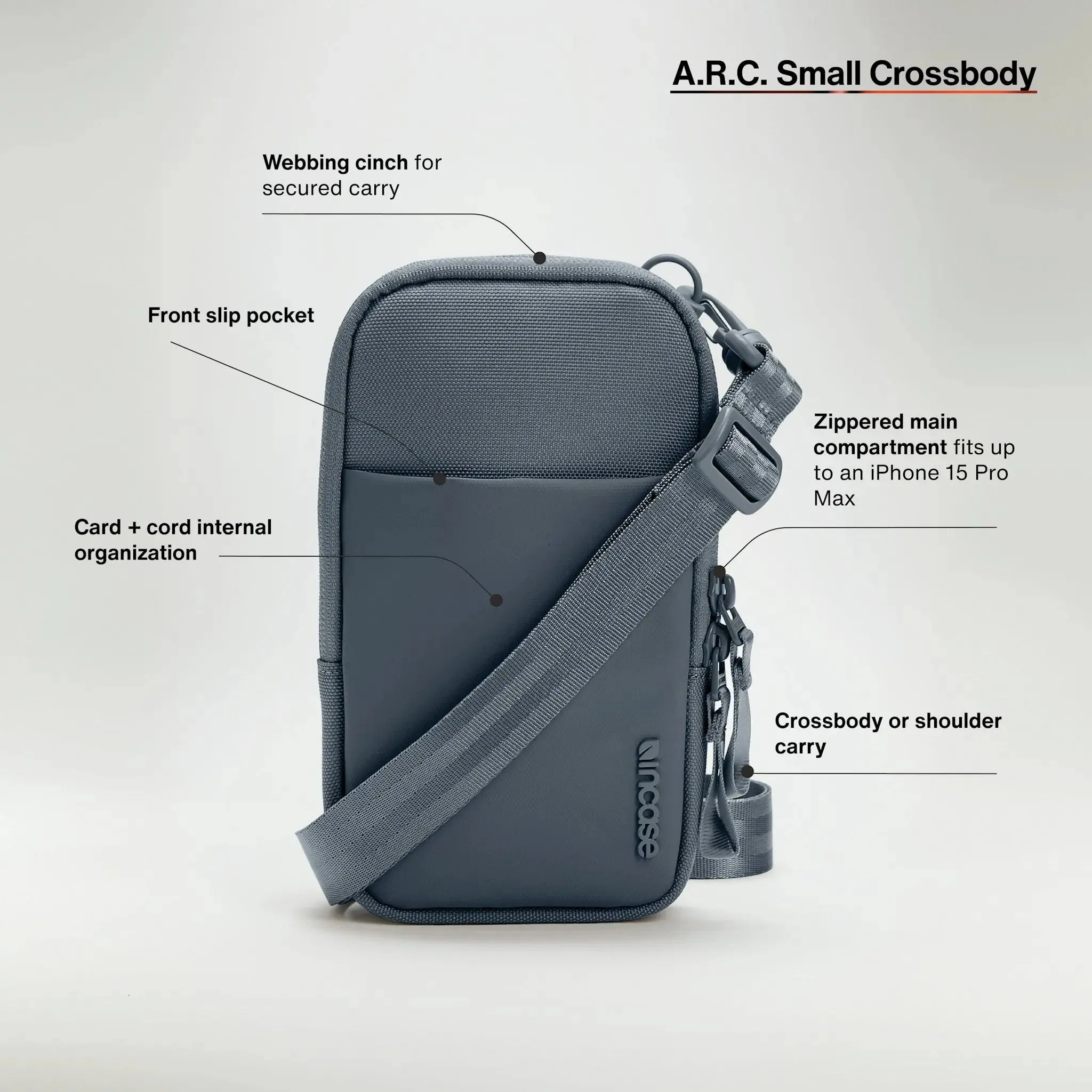 A.R.C. Small Crossbody Bag With ReSpun 100% Recycled Polyester