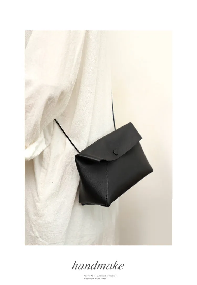 Cute LEATHER Mini Side Bag Green Handmade WOMEN Crossbody BAG Phone Purse FOR WOMEN