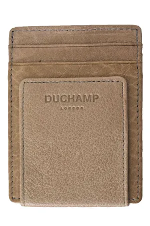 Duchamp London Tan Credit Card and Money Clip Wallet
