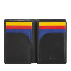 DUDU Men's Wallet Rfid Blocking in Leather, small Bifold Pocket Wallet with ID Window, 9 Credit Card holders, Banknotes holder