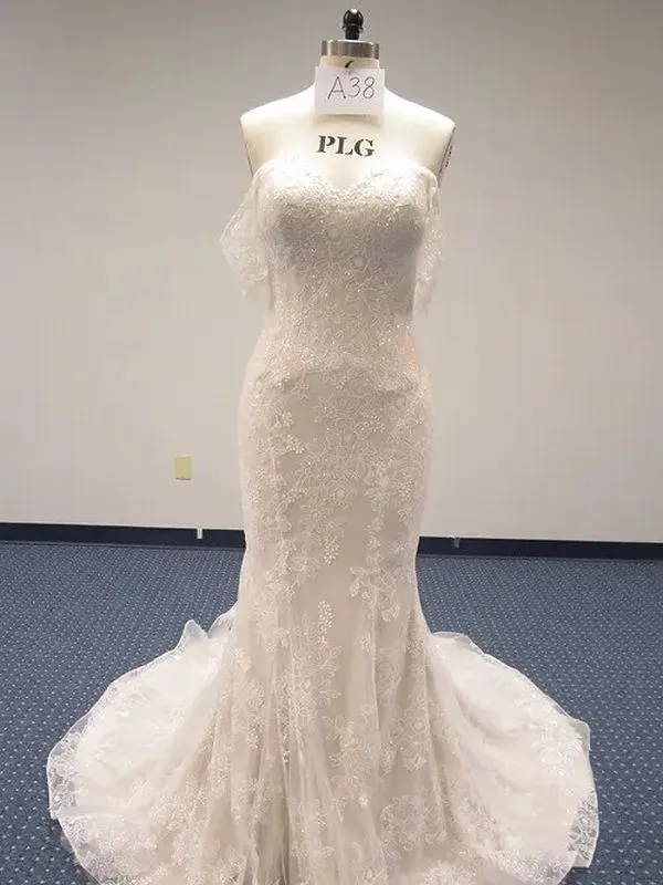 Kenneth Winston Size 8 22379 Ivory/Champagne Gown