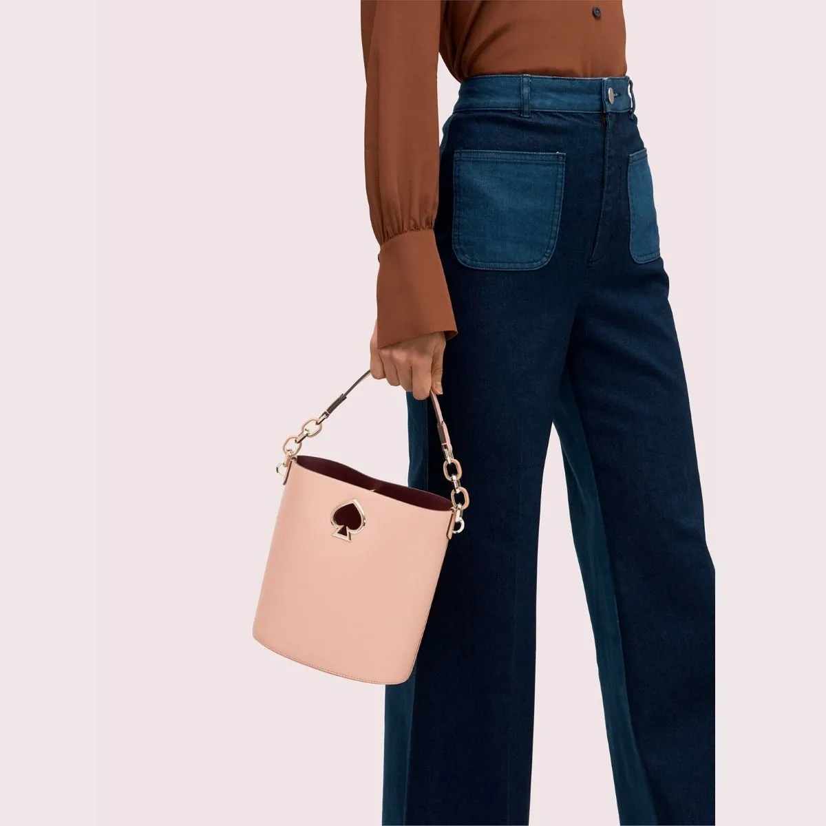 Suzy Small Cosmetic Pink Bucket Bag