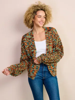 WOMEN'S LONG SLEEVE OPEN FRONT MULTI COLOR CARDIGAN